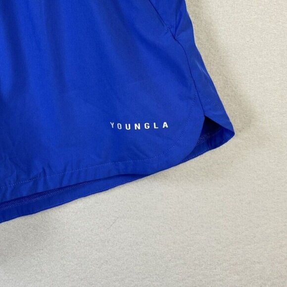 YoungLA W 153 Swift Shorts Womens Size Large Royal‎ Blue W153 Waist 32 Inseam 4" - Picture 2 of 12